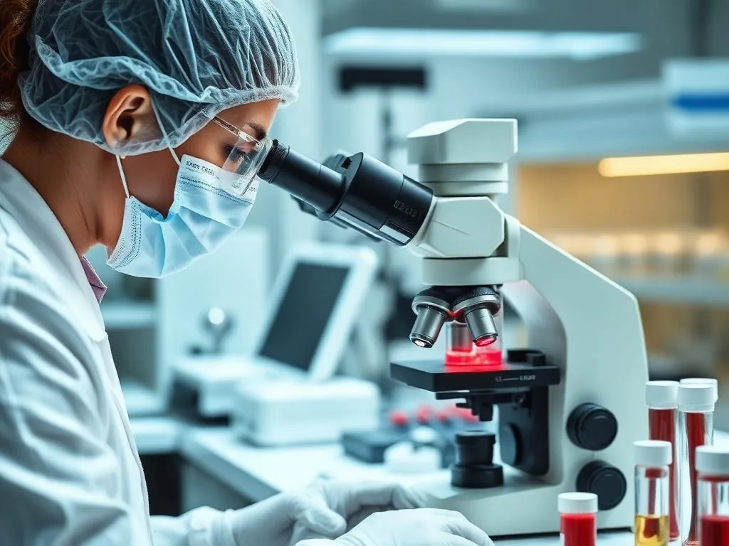 Analyse d'échantillons au laboratoire